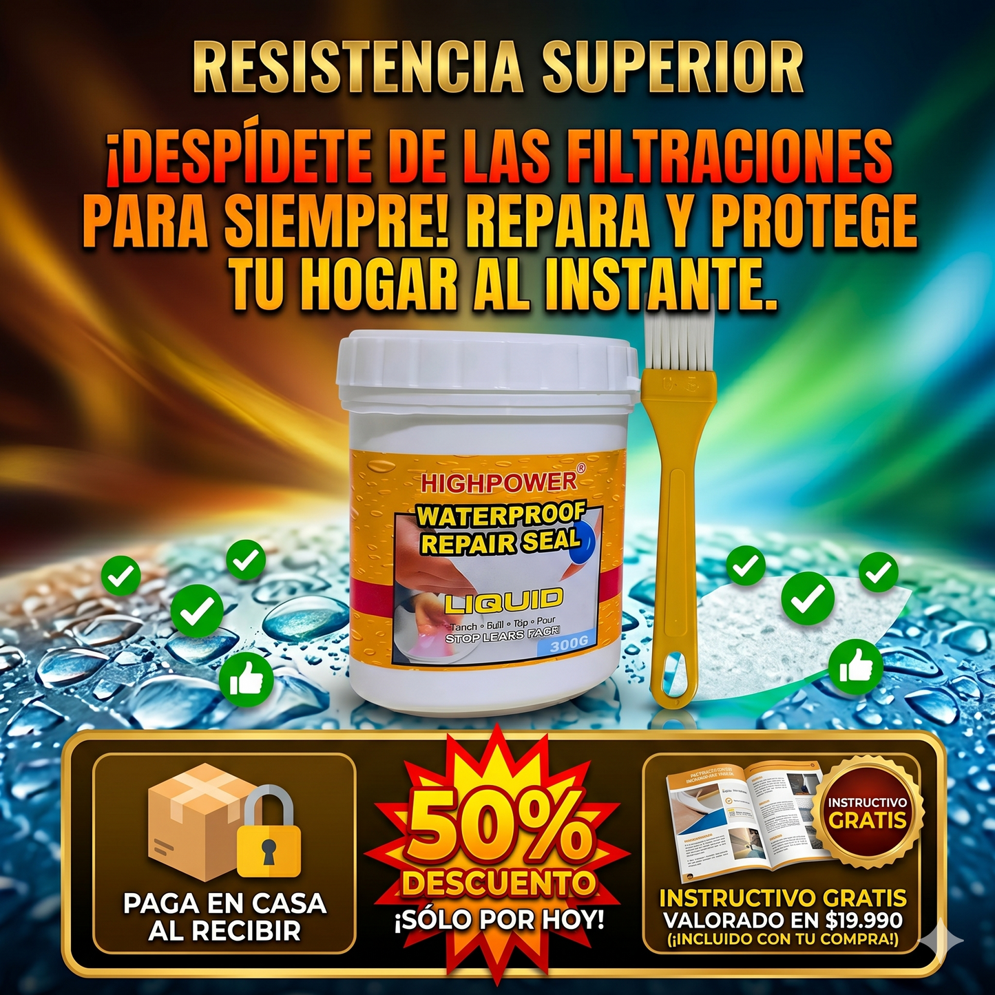 SelloMax™ – Repara Filtraciones al Instante, Impermeabiliza Cualquier Superficie y Detiene Fugas para Siempre