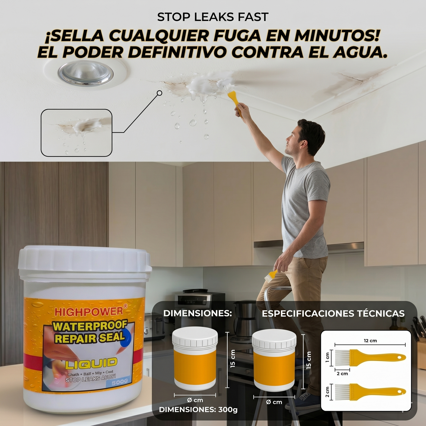 SelloMax™ – Repara Filtraciones al Instante, Impermeabiliza Cualquier Superficie y Detiene Fugas para Siempre